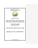 Luận văn Thạc sĩ Kinh tế nông nghiệp: Phân tích chuỗi giá trị chè xanh tại vườn quốc gia Xuân Sơn, tỉnh Phú Thọ