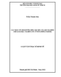 Luận văn Thạc sĩ Kinh tế: Các nhân tố ảnh hưởng đến chi tiêu của hộ gia đình cho giáo dục: Nghiên cứu ở vùng Đông Nam Bộ