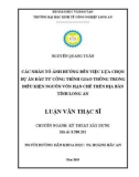 Luận văn Thạc sĩ Kỹ thuật xây dựng: Các nhân tố ảnh hưởng đến việc lựa chọn dự án đầu tư công trình giao thông trong điều kiện nguồn vốn hạn chế trên địa bàn tỉnh Long An