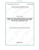 Tóm tắt Luận văn Thạc sĩ Kỹ thuật cơ sở hạ tầng: Nguyên cứu phát triển hệ thống giao thông công cộng thành phố Vĩnh Yên, tỉnh Vĩnh Phúc theo định hướng phát triển bền vững