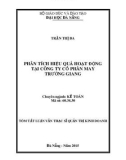 Tóm tắt luận văn Thạc sĩ Quản trị kinh doanh: Phân tích hiệu quả hoạt động tại Công ty cổ phần May Trường Giang