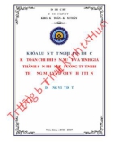 Khóa luận tốt nghiệp Kế toán-Kiểm toán: Kế toán chi phí sản xuất và tính giá thành sản phẩm tại công ty TNHH Thương mại và dịch vụ Hải Tiến