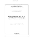 Luận án Tiến sĩ Khoa học giáo dục: 'Công nghệ dạy học trực tuyến dựa trên phong cách học tập