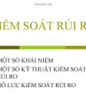 Bài giảng Quản trị rủi ro (TS.Ngô Quang Huân) - Chương 4: Kiểm soát rủi ro