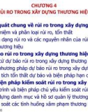 Bài giảng Chiến lược thương hiệu - Chương 4: Rủi ro trong xây dựng thương hiệu