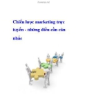 Chiến lược marketing trực tuyến - những điều cần cân nhắc