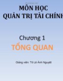 Bài giảng Quản trị tài chính: Chương 1 - Tô Lê Ánh Nguyệt