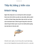 Tiếp thị bằng ý kiến của khách hàng