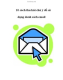 10 cách thu hút chú ý để sử dụng danh sách email