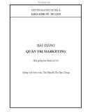 Bài giảng Quản trị marketing - ThS. Nguyễn Thị Ngọc Dung