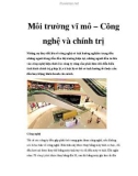 Môi trường vĩ mô – Công nghệ và chính trị