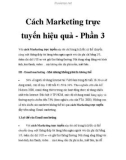 Cách Marketing trực tuyến hiệu quả - Phần 3