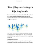 Tâm lý học marketing và hiệu ứng lan tỏa