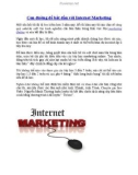 Con đường để bắt đầu với Internet Marketing