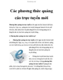 Các phương thức quảng cáo trực tuyến mới