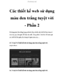 Các thiết kế web sử dụng màu đen trắng tuyệt vời - Phần 2