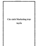 Các cách Marketing trực tuyến