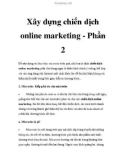 Xây dựng chiến dịch online marketing - Phần 2