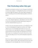 Nhà Marketing online hiệu quả