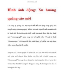 Hình ảnh động: Xu hướng quảng cáo mới