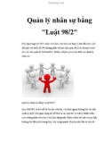 Quản lý nhân sự bằng 'Luật 98/2'