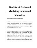 Tìm hiểu về Outbound Marketing và Inbound Marketing