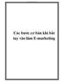 Các bước cơ bản khi bắt tay vào làm E-marketing