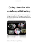 Quảng cáo online hiệu quả cho người tiêu dùng