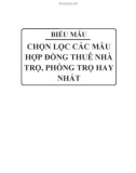 Chọn lọc các mẫu hợp đồng thuê nhà trọ, phòng trọ hay nhất