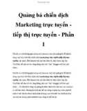 Quảng bá chiến dịch Marketing trực tuyến tiếp thị trực tuyến - Phần 1