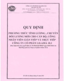 Quy định phương thức tính lương, chuyển đổi lương mới cho CB-CNV gián tiếp và trực tiếp - Công ty Cổ phần Lilama 18.1