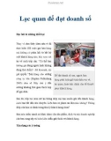 Lạc quan để đạt doanh số