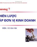 Bài giảng Quản trị chiến lược: Chương 7 - Vũ Văn Hải