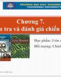 Bài giảng Quản trị chiến lược - Chương 7: Kiểm tra và đánh giá chiến lược (Năm 2022)