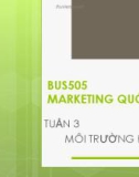 Bài giảng Marketing quốc tế: Tuần 3 - Th.S Nguyễn Thị Minh Hải