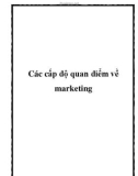 Các cấp độ quan điểm về marketing