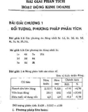 Phân tích hoạt động kinh doanh - Bài tập và bài giải: Phần 2