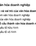 Bài giảng Văn hóa kinh doanh - Chương 3: Văn hóa doanh nghiệp