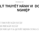 Bài giảng môn Lý thuyết hành vi doanh nghiệp