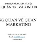 Bài giảng Tổng quan về quản trị marketing - Ph.D Tạ Thị Đào