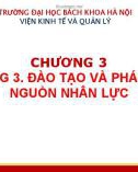 Bài giảng Quản trị nhân lực: Chương 3 - Đào tạo và phát triển nguồn nhân lực