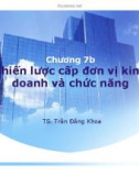 Chương 7: Chiến lược cấp đơn vị kinh doanh và chức năng - Trần Đăng Khoa