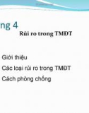 Bài giảng Chương 4: Rủi ro trong thương mại điện tử