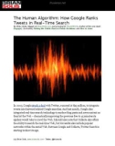 The Human Algorithm: How Google Ranks Tweets in Real-Time SearchBy Brian Solis