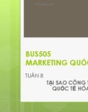 Bài giảng Marketing quốc tế: Tuần 8 - Th.S Nguyễn Thị Minh Hải