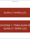 Bài giảng Quản lý nhân lực: Chương 1 - Tổng quan về quản lý nhân lực