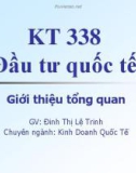 Bài giảng Đầu tư quốc tế - Đinh Thị Lệ Trinh