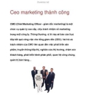 Ceo marketing thành công CMO