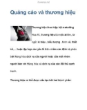 Quảng cáo và thương hiệu