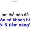 Thuyết trình: Làm thế nào để luôn có khách hàng mới và tiềm năng